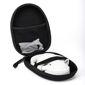 Étui de transport rigide en EVA noir pour <span class=keywords><strong>casque</strong></span> <span class=keywords><strong>audio</strong></span>, sac de rangement de voyage anti-pression pour <span class=keywords><strong>casque</strong></span> supra-auriculaire, pochette pour accessoires électroniques - Product Image 5