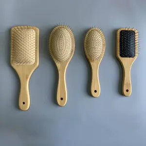 ECO friendly New Design wooden brush wooden pin paddle brush bamboo brush manufacturer