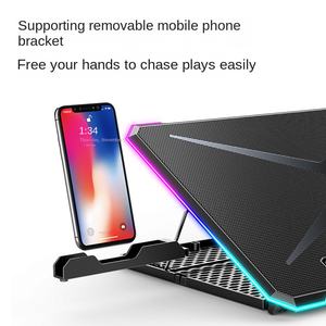 Refroidisseur d'ordinateur <span class=keywords><strong>portable</strong></span> RGB K15 transfrontalier avec support, disponible en stock - Product Image 5