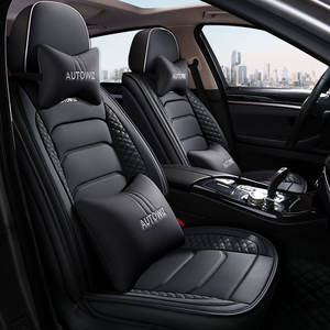 Housses de siège de voiture en Faux cuir, couvre-siège de véhicule automobile, housse de coussin pour voitures SUV camion de ramassage, ensemble universel pour automobile - Product Image 4