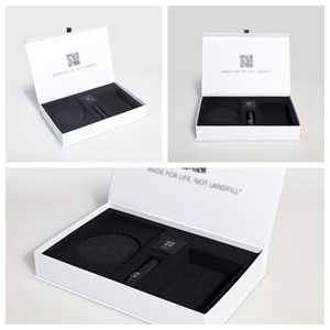 <strong>Custom</strong> Print <strong>Logo</strong> White Design Luxury Magnetic Cosmetic Skincare Set Packaging Gift <strong>Box</strong> <strong>With</strong> Foam Insert - Product Image 2