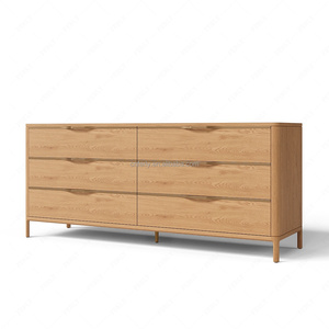 FERLY Gran Oferta Nuevo Diseño Moderno Americano Muebles de Sala de Estar Juego de Cómoda de Roble con 6 Cajones - Product Image 3