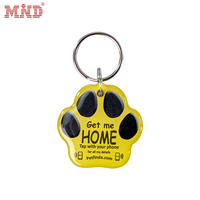 Etiqueta de Llavero para Mascotas con Código QR Personalizado, Etiqueta de Identificación para Mascotas con RFID, Epoxy y NFC para Grabar