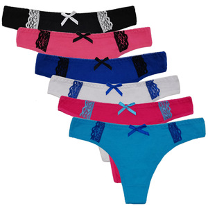 Bikini <span class=keywords><strong>Tanga</strong></span> Femme Sexy en Pur Coton à Bas Prix avec Grand Papillon - Product Image 1