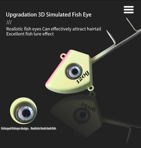 Vente en gros 80g 120g 150g 200g <span class=keywords><strong>Leurre</strong></span> de pêche <span class=keywords><strong>Tenya</strong></span> à tête plombée en eau salée 3D avec hameçon solide pour la pêche sur la plage en mer - Product Image 5