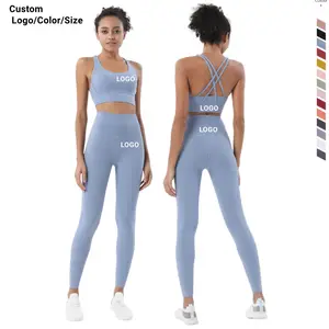 Custom active wear sutiã esportivo e leggings fornecedores treino mulher fitness vestuário fabricantes mulheres plus size ioga sets