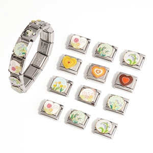 สร้อยข้อมืออิตาเลียนเสน่ห์ของดอกไม้เค้กอาหารยอดนิยม - Product Image 1