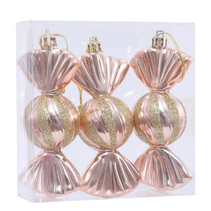 Nuevas Decoraciones Navideñas Transfronterizas: Adornos Colgantes de Plástico Electrochapado para Árbol de Navidad, Bolas y Adornos para Árbol. - Product Image 3