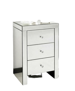 Wholesale New Modern Simple Wooden Gym Nightstand Mirror <b>Side</b> <b>Table</b> <b>Drawer</b> High Quality- Cupboard - Product Image 1