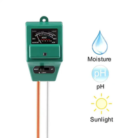 Testeur de pH du sol 3-en-1, testeur d'humidité/luminosité/pH du sol, kits d'outils de jardinage pour l'entretien des plantes, idéal pour le jardin, la pelouse, la ferme