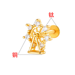Eresi ขายส่ง ASTM F136 Lip Ring สวยภายในต่างหูกระดูกอ่อนเกลียวเจาะเครื่องประดับไทเทเนียมสำหรับผู้หญิง - Product Image 5