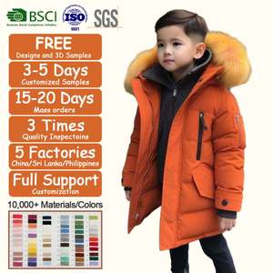Veste rembourrée en coton pour garçon vêtements d'extérieur automne <span class=keywords><strong>hiver</strong></span> enfants épaissi chaud long manteau en duvet <span class=keywords><strong>Parka</strong></span> vestes - Product Image 2