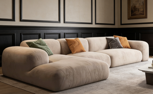<span class=keywords><strong>Canapé</strong></span> modulaire en forme de L, tissu de qualité supérieure, grande taille 270 cm, tons <span class=keywords><strong>beige</strong></span> et marron, pour salon spacieux - Product Image 6