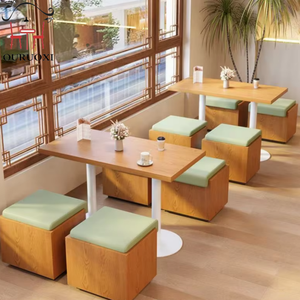 Muebles <span class=keywords><strong>de</strong></span> Madera Personalizados para Restaurante, Cafetería, Bar, Asientos <span class=keywords><strong>de</strong></span> Esquina en Forma <span class=keywords><strong>de</strong></span> Cabina, Juego <span class=keywords><strong>de</strong></span> Sofás <span class=keywords><strong>de</strong></span> Cuero - Product Image 5