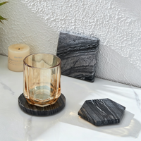 Sous-verres décoratifs en marbre naturel résistant à la chaleur pour table basse et bar à domicile