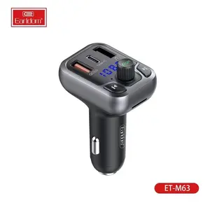 EARLDOM Stereo Music Playing Dual Usb 3.0A Charge Port PD20W Charging Port Fm Transmitter BT Car Kit Mp3 Player