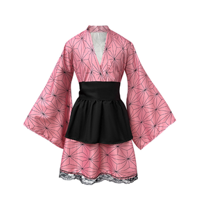 Nouveau design de kimonos japonais, <span class=keywords><strong>costume</strong></span> de cosplay Anime Kamado Tanjiro <span class=keywords><strong>Nezuko</strong></span> pour la fête d'Halloween - Product Image 6