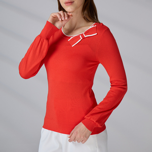 Sweater Manufacturer Custom Ladies Long‑Sleeve Knit <b>Jumper</b> Lightweight Winter Casual Women’s Long Sleeve Knit <b>Pullover</b> Top - Product Image 5
