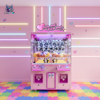 Machine d'arcade commerciale à griffes pour 2 joueurs avec lecteur de cartes, machine à prix intelligente pour centres commerciaux et parcs à fort trafic