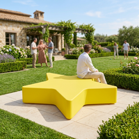 Grande lampe de sol extérieure en PVC, étoile à cinq branches contemporaine, pour décoration de jardin et ambiance événementielle