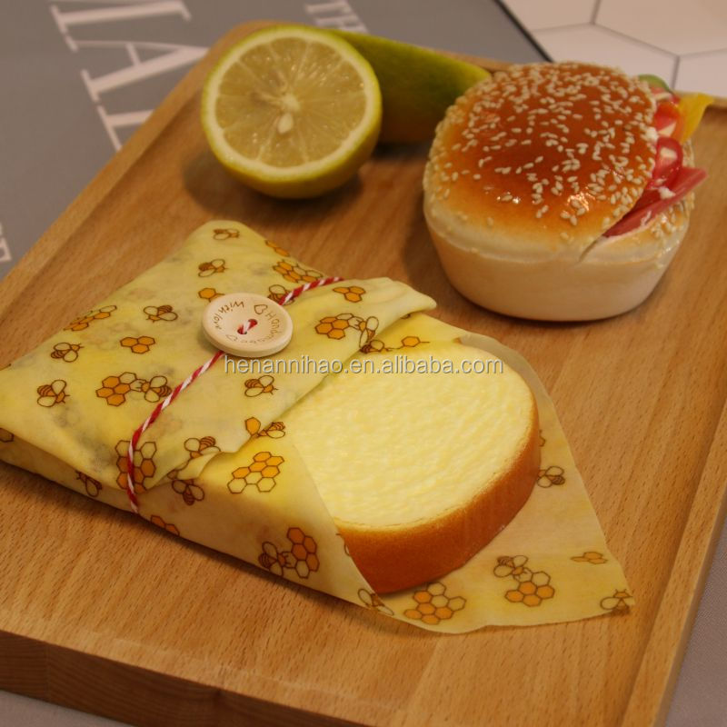 Envoltorios Reutilizables De Cera De Abejas Para Pan Sándwich Limón Envoltorios Reutilizables De Cera De Abejas Para Pan Sándwich Limón