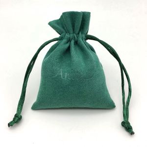 Sac à bijoux en velours doux recyclable, petite pochette à cordon, sac cosmétique en velours coloré en organza, lin, toile, coton - Product Image 5