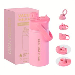 Sichuan Locust OEM Custom Logo 12oz Stainless Steel Vacuum <b>Flask</b> Double Wall <b>Insulated</b> BPA Free 12-24hr Thermal Performance - Product Image 1