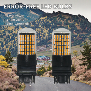 หลอดไฟ Canbus Error Free T25 3156 P27W 3157 P27/7W 12-24V 144SMD 3014 ชิป DRL ไฟเลี้ยว ไฟเบรก ไฟถอยหลัง 5W สภาพใหม่ - Product Image 2