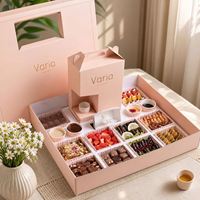 Boîtes d'emballage personnalisées en carton magnétique de luxe pour baklava, fruits secs, dattes, chocolats, bonbons, cadeaux du Ramadan et de l'Aïd