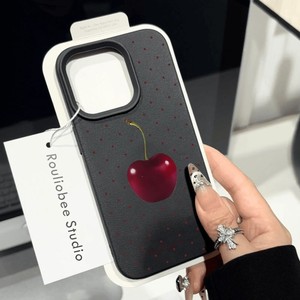 Custodia <span class=keywords><strong>per</strong></span> telefono con Cherry a punto rosso <span class=keywords><strong>per</strong></span> <span class=keywords><strong>iPhone</strong></span> <span class=keywords><strong>11</strong></span> Case 13 15 14 12 16 17 Pro Max 14 15 Plus <span class=keywords><strong>Cover</strong></span> con fiocco cuore morbido antiurto - Product Image 2
