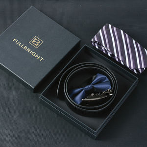 กล่องกระดาษแข็งแบบแข็งแรงพิมพ์โลโก้ตามสั่ง กล่องกระดาษแบบยกฝา กล่องของขวัญเนคไทสุดหรูหุ้มทองคำเปลว กล่องของขวัญเนคไทรีไซเคิลสำหรับเครื่องประดับแฟชั่น - Product Image 2