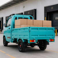 Mini camionnette électrique robuste à 4 roues pour le transport de marchandises, la logistique et l'agriculture avec benne ouverte