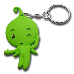 Pendentifs en caoutchouc souple avec logo tendance, porte-clés en silicone, porte-clés personnalisés - Product Image 1