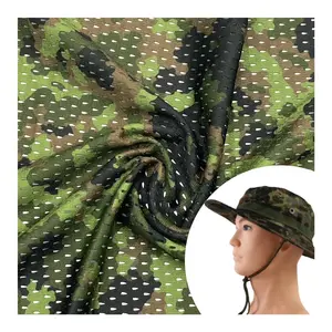 Breathable quick dry polyester jungle camo printed mesh sports multicam fabric for outdoor scarf shoes hat jackets bag