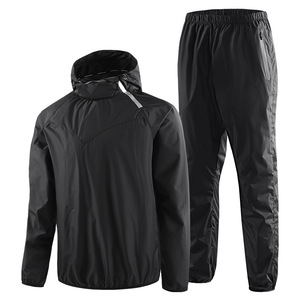 Ensemble de sport deux pièces à capuche pour couples, hommes et femmes, pour le printemps et l'automne, idéal pour la course et le fitness, favorisant la transpiration - Product Image 4