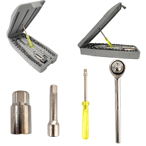 Ensemble de 40 douilles professionnelles de haute qualité pour boîte à outils, kit d'outils de réparation automobile pour garage et fabrication - Product Image 3