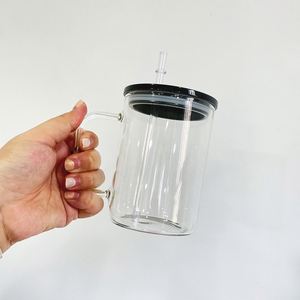 Best Value Gift Tea Milk Beer Reusable 17Oz Camper <b>Mugs</b> Colorful <b>Plastic</b> Lid With Handle - Product Image 2
