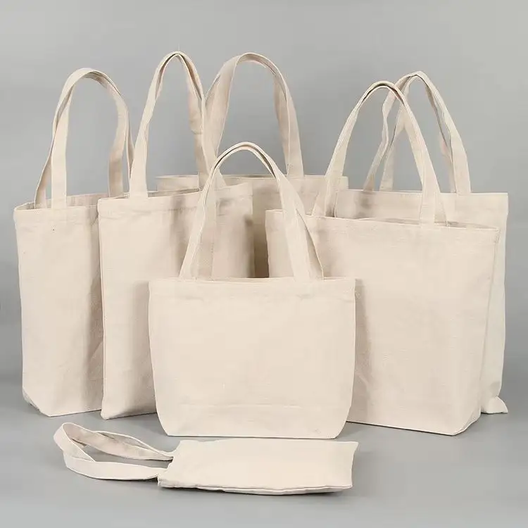 Toptan bez alışveriş çantaları özel Logo kanvas çanta Tote çanta taşınabilir katlanır kullanımlık çanta
