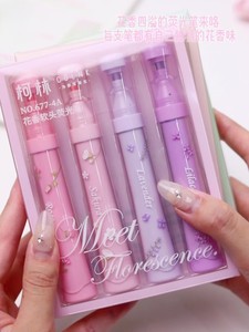 Resaltadores <span class=keywords><strong>Pastel</strong></span> perfumados con fragancia Floral, tintas no tóxicas de punta suave de 12 Colores para niños para diario, notas de estudio, juego de regalo - Product Image 5