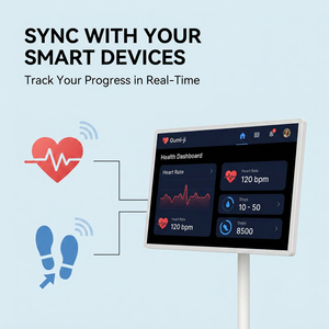 Téléviseur intelligent portable 24 pouces avec écran tactile HD 60Hz, idéal pour l'intérieur et l'extérieur, affichage vertical, diffusion en direct, blanc - Product Image 4