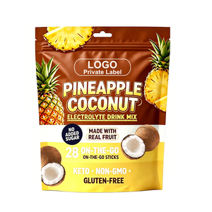 Mezcla de Bebida Electrolítica de Piña y Coco de Marca Privada en Polvo, Mezcla Orgánica de Hoja de Stevia, Fruta y Minerales Esenciales para la Energía - Product Image 1