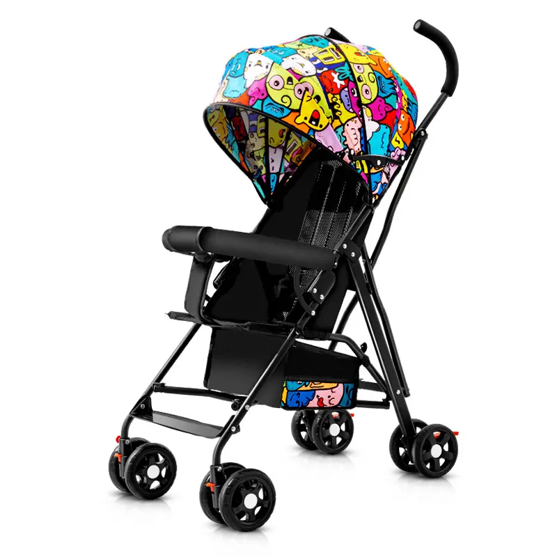 Waystarbaby-Poussette 4 roues pliable, légère et écologique pour enfants, peut uniquement s'asseoir, poussette de sécurité pour bébé et enfants