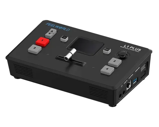 FEELWORLD L1 PLUS Multi-Camera Live Switcher 4xHDMI2.0 PTZ Control USB3.0 Streaming Video Production Console