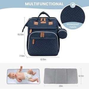Sac à langer multifonctionnel rose pour bébé, sac à dos pour maman, grande capacité, sac de maternité, sac de voyage, sac de soins pour poussette, certifié BSCI - Product Image 5