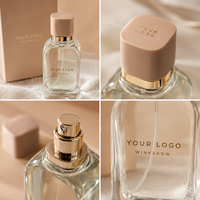 Parfum pour femme Soft Floral Musk, flacon transparent beige doux, 100 ml, OEM, marque privée, parfum longue durée, spray