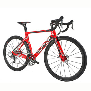 Bicicleta de Carretera de Fibra de Carbono Twitter Sniper 2.0 700C con Frenos de Disco Dobles para Carreras - Product Image 1