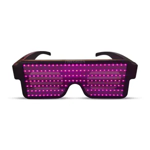 LED消息DIY换图片不同闪烁模式派对眼镜