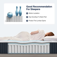 Matelas orthopédique en latex à mémoire de forme comprimée à 5 zones pour lit d'hôtel Matelas à ressorts ensachés