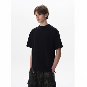 Camiseta de Manga Corta para Hombre, Diseño Desestructurado con Cuentas y Estilo Patchwork, Corte Holgado y Casual para Verano, Top EL Flashing - Product Image 3