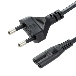 Swiss standard 10A 250V with IEC 320 C7 plug 2.5A 250V H03VVH2-F 2*0.75mm2 power cord